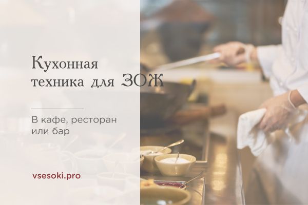 Кухонная техника для кафе, ресторанов и баров на vsesoki.pro